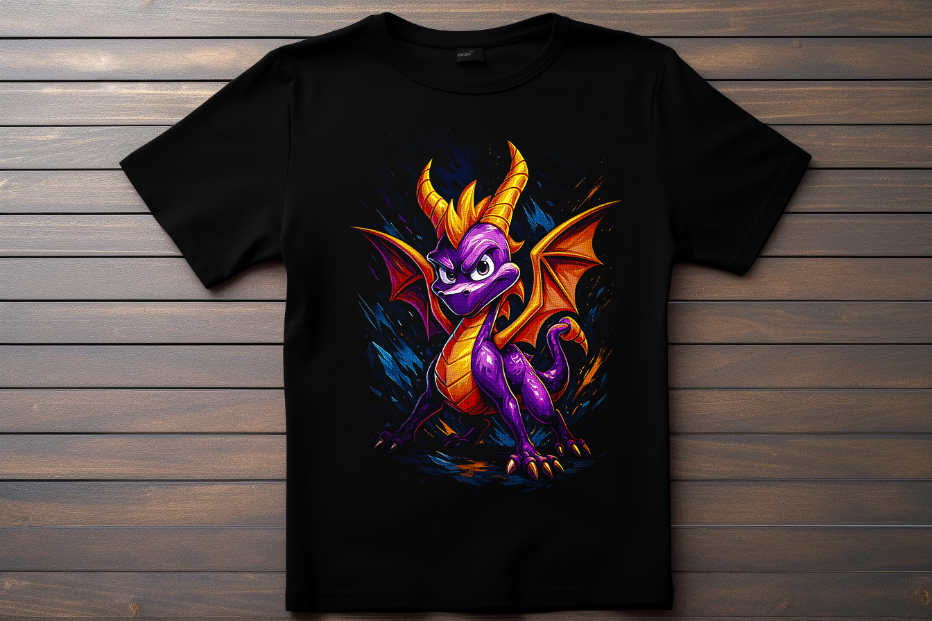 T-shirt Spyro Le dragon Kitsune Print Studio