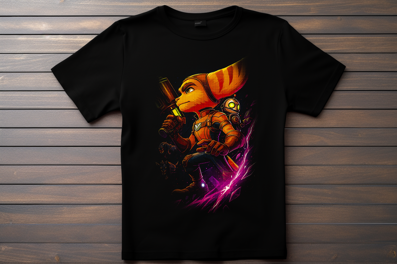 T-shirt Ratchet and Clank Kitsune Print Studio