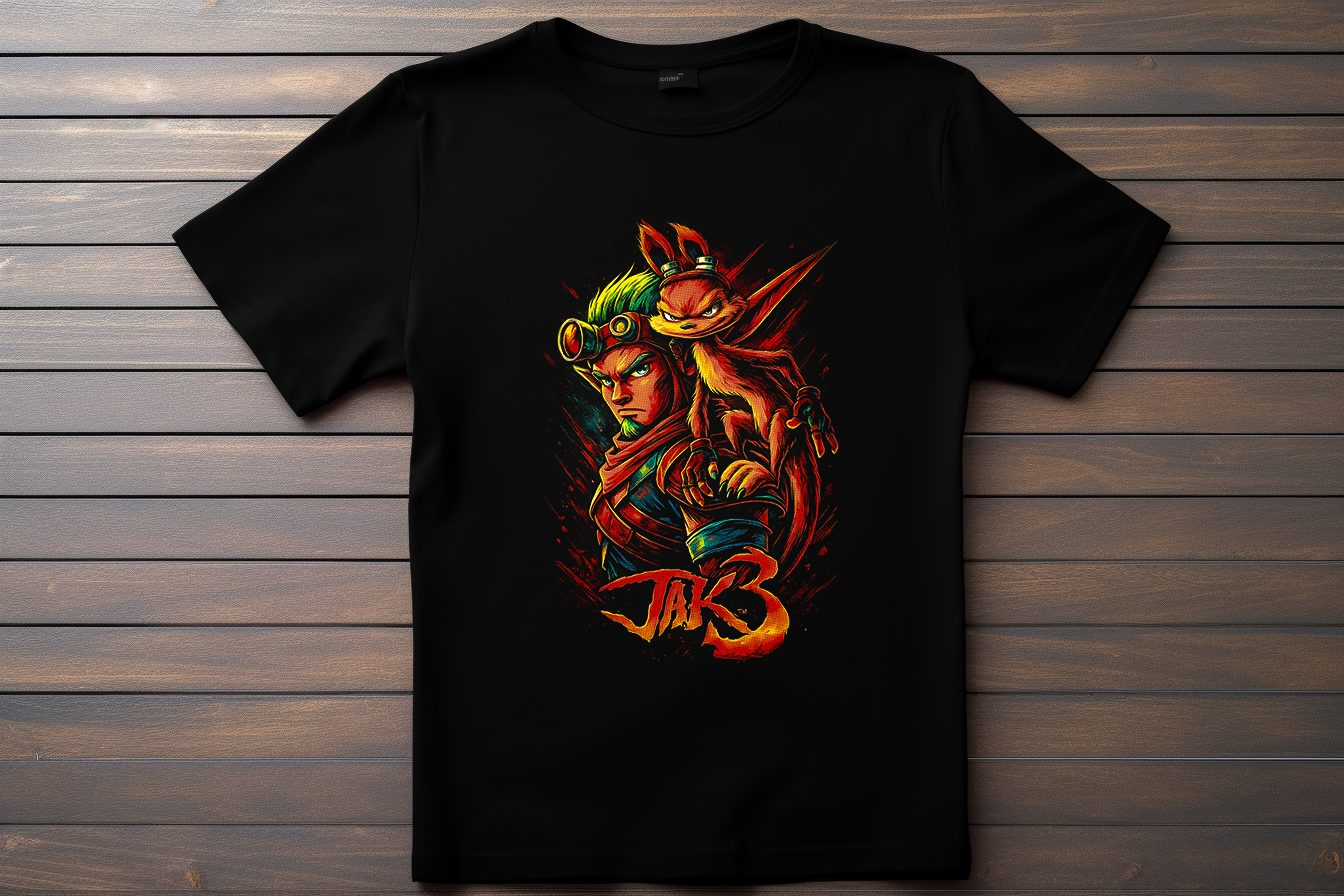 T-shirt Jak 3 - Jax et Daxter Kitsune Print Studio