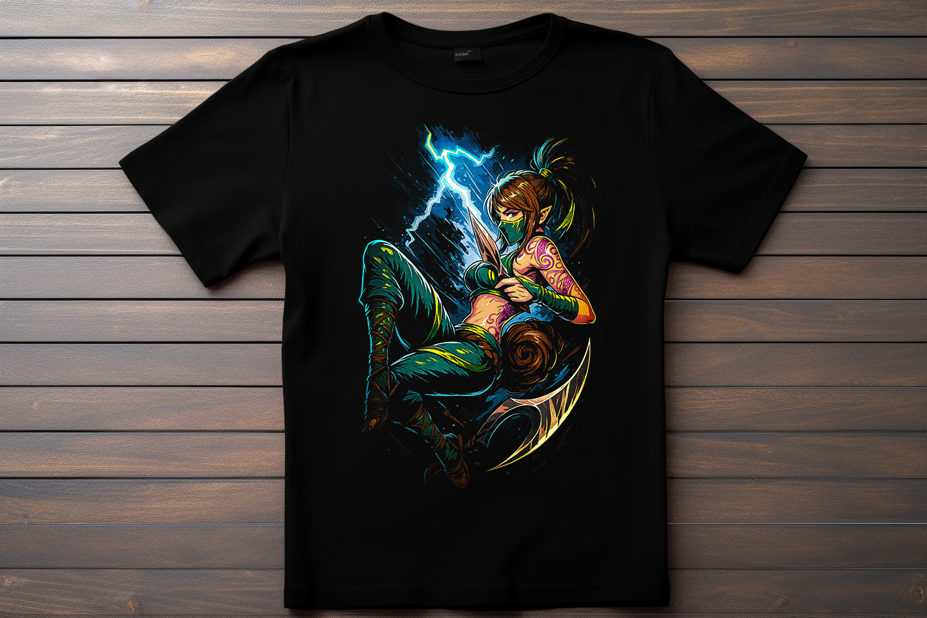 T-shirt League Of Legend - Akali Kitsune Print Studio