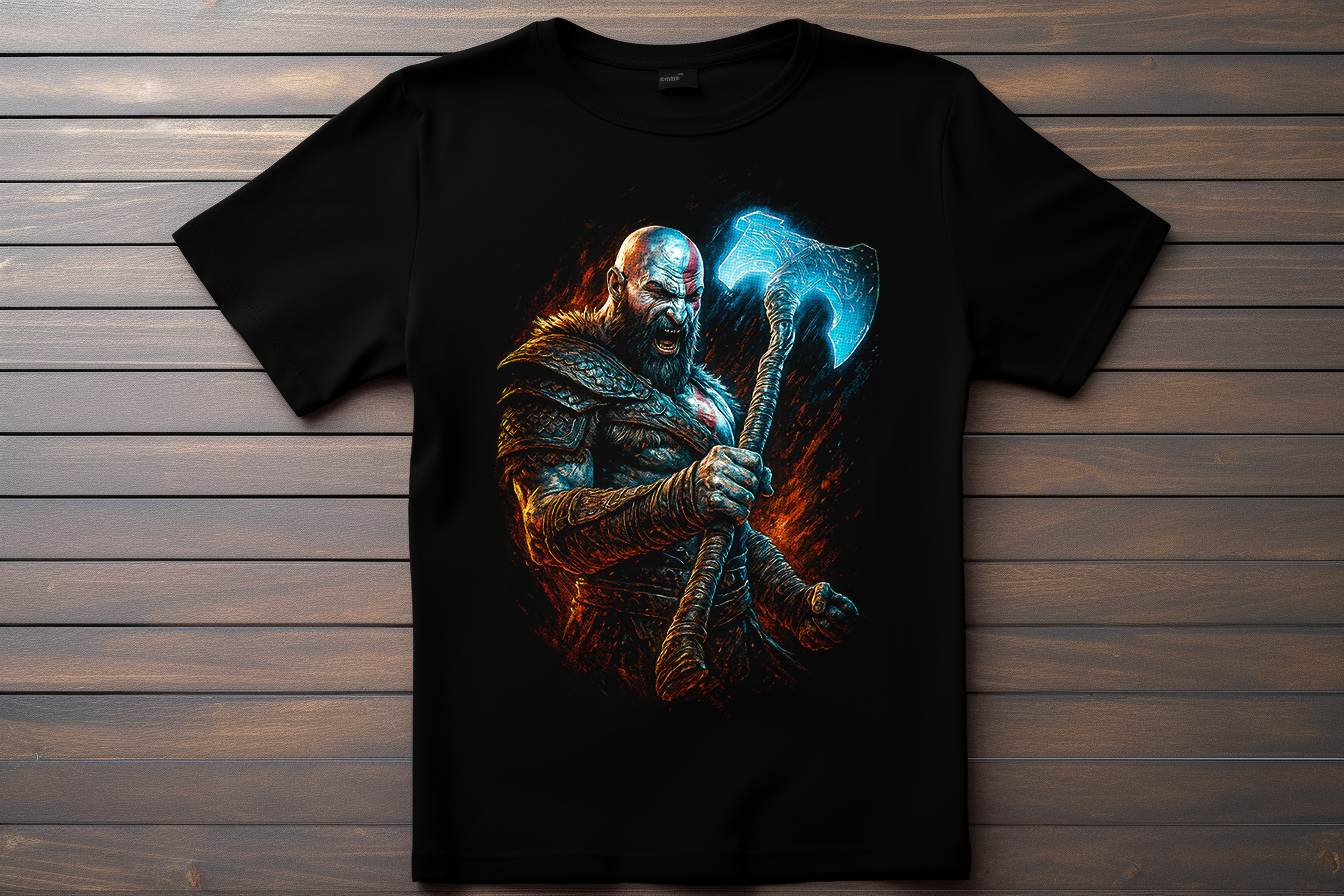 T-shirt God Of War - Kratos Kitsune Print Studio