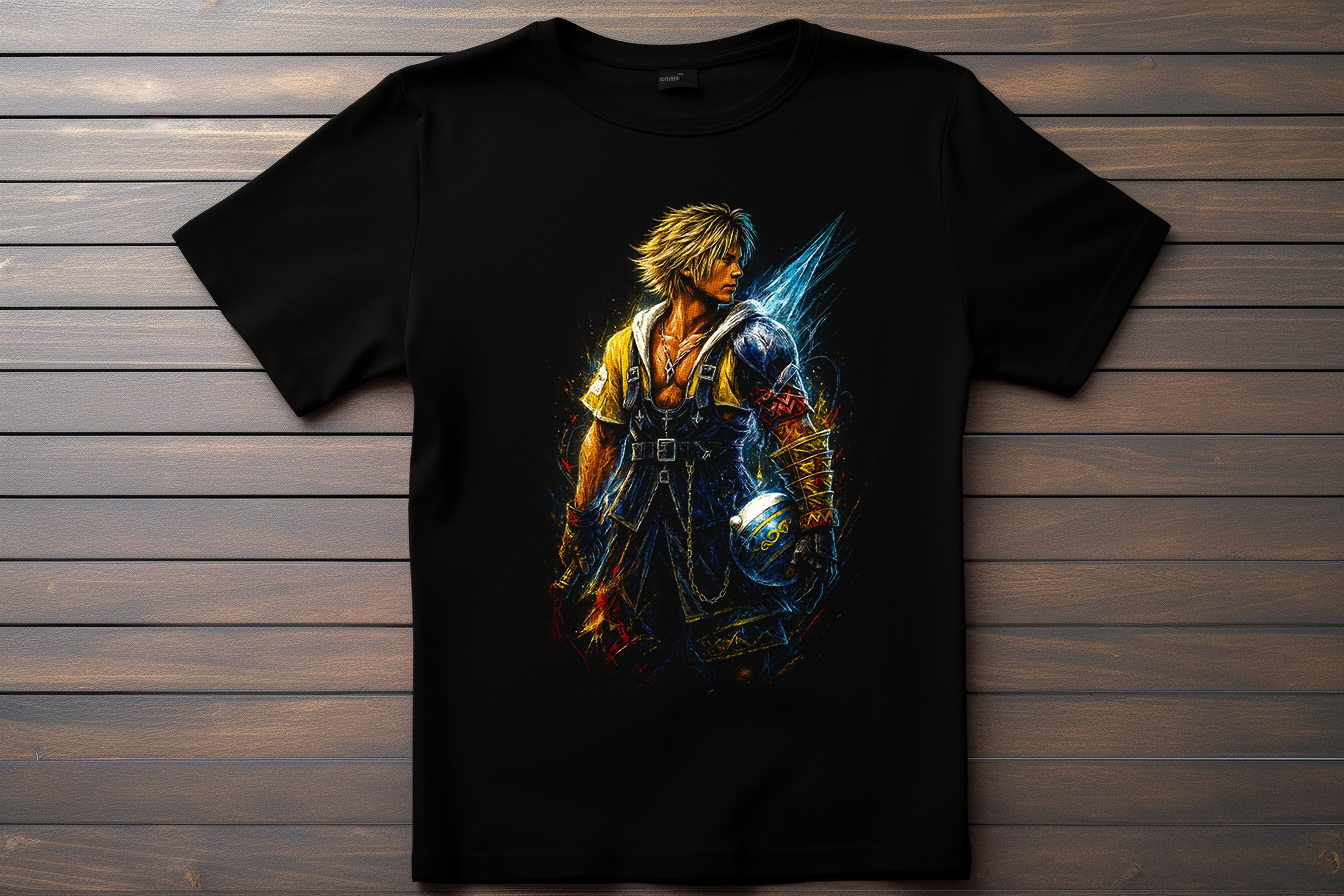 T-shirt Final Fantasy 10 - Tidus Kitsune Print Studio